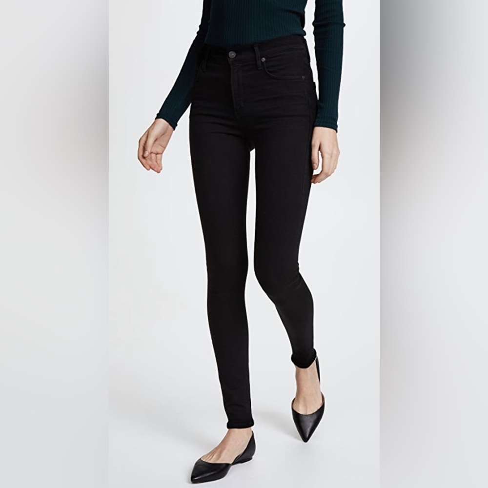 Citizens of Humanity Rock High Rise Skinny Jeans in All Black